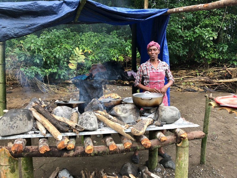 Belinda's lunch spot on Rio Grande River, Portland, Jamaica