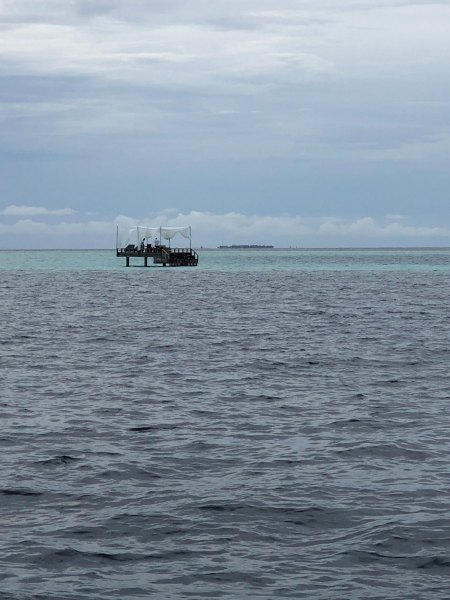 Over the water dining at Baros, Maldives