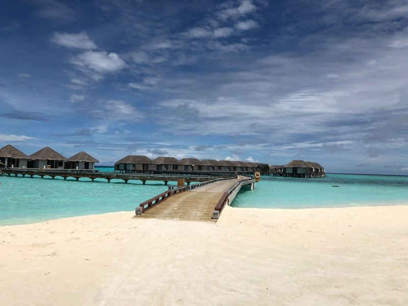 Over the water bungalows at Velassaru Resort, Maldives